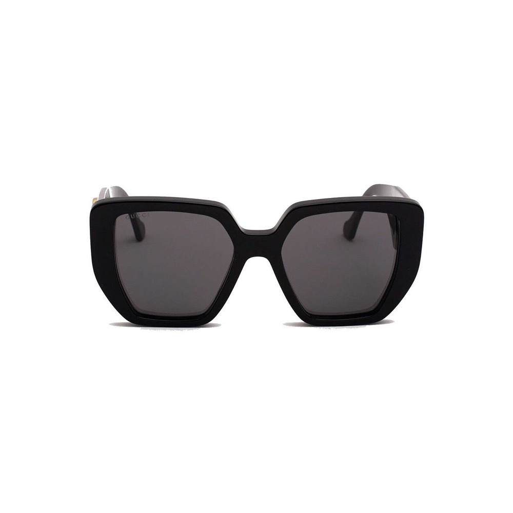 Gucci Sunglasses GG0956S 003 Black Gold Grey Square Woman AUTHENTIC - Picture 4 of 8
